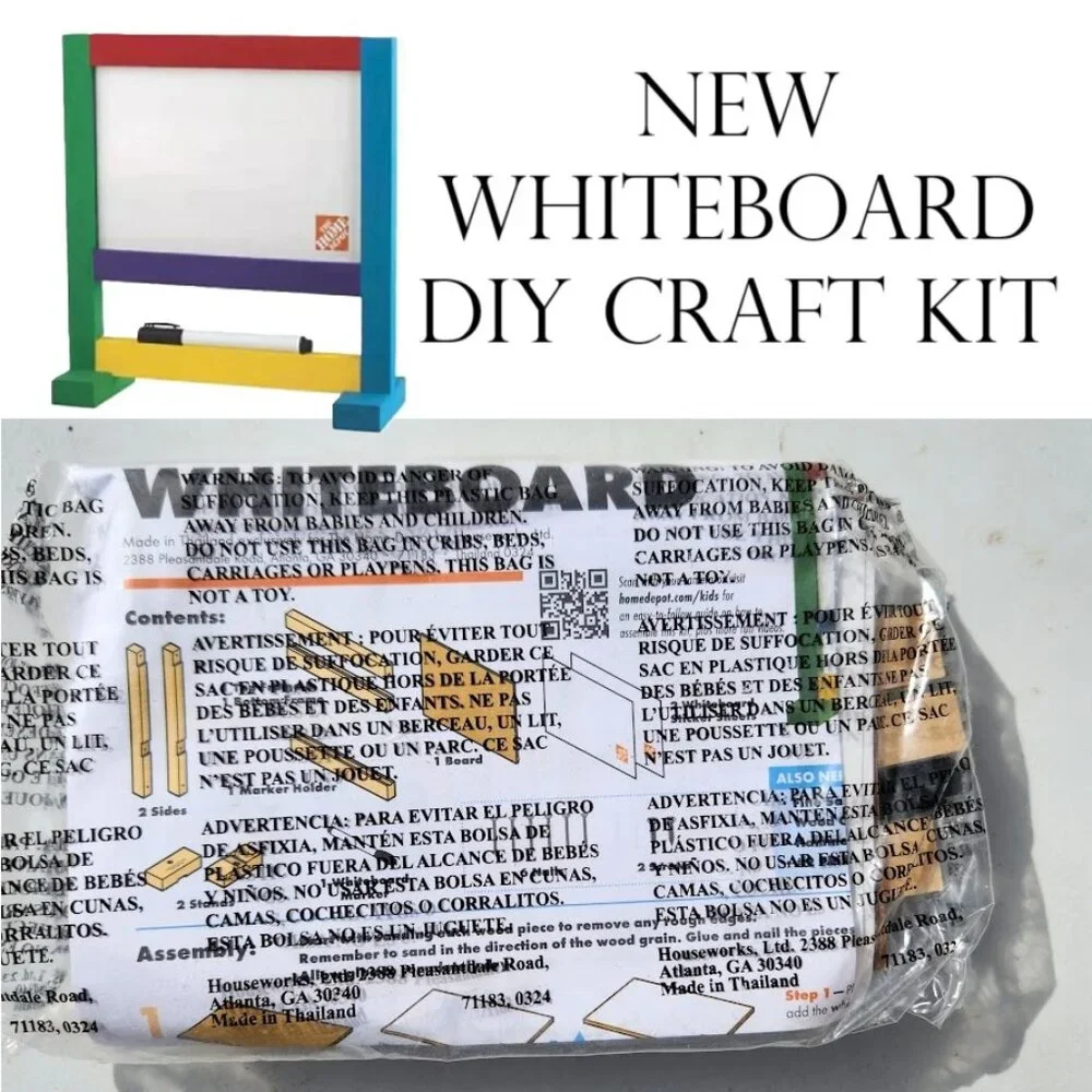 NEW Home Depot Kids Workshop Whiteboard Craft Kit Stem Toy DIY Building Set Whit